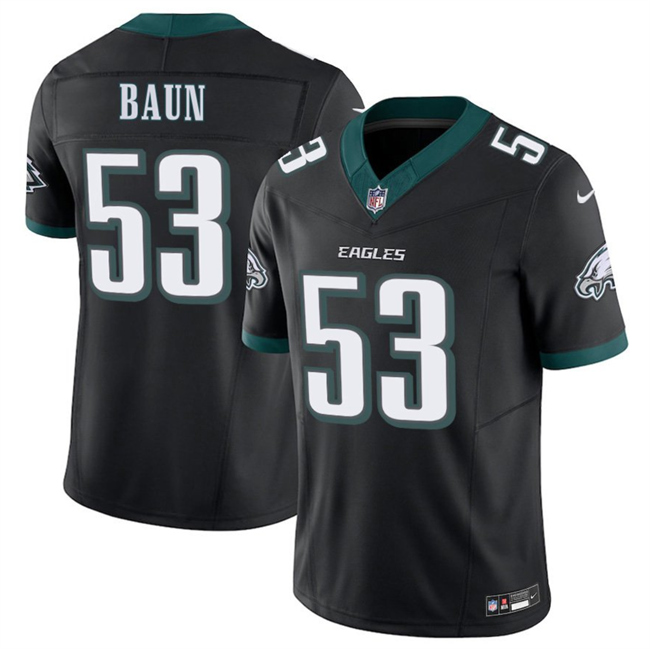 Men's Philadelphia Eagles #53 Zack Baun Black 2025 F.U.S.E. Vapor Untouchable Limited Throwback Stitched Football Jersey